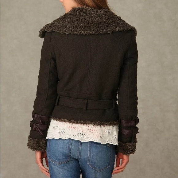 We The Free Woolie Knit Bomber Jacket Olive Green 0 - Picture 3 of 15